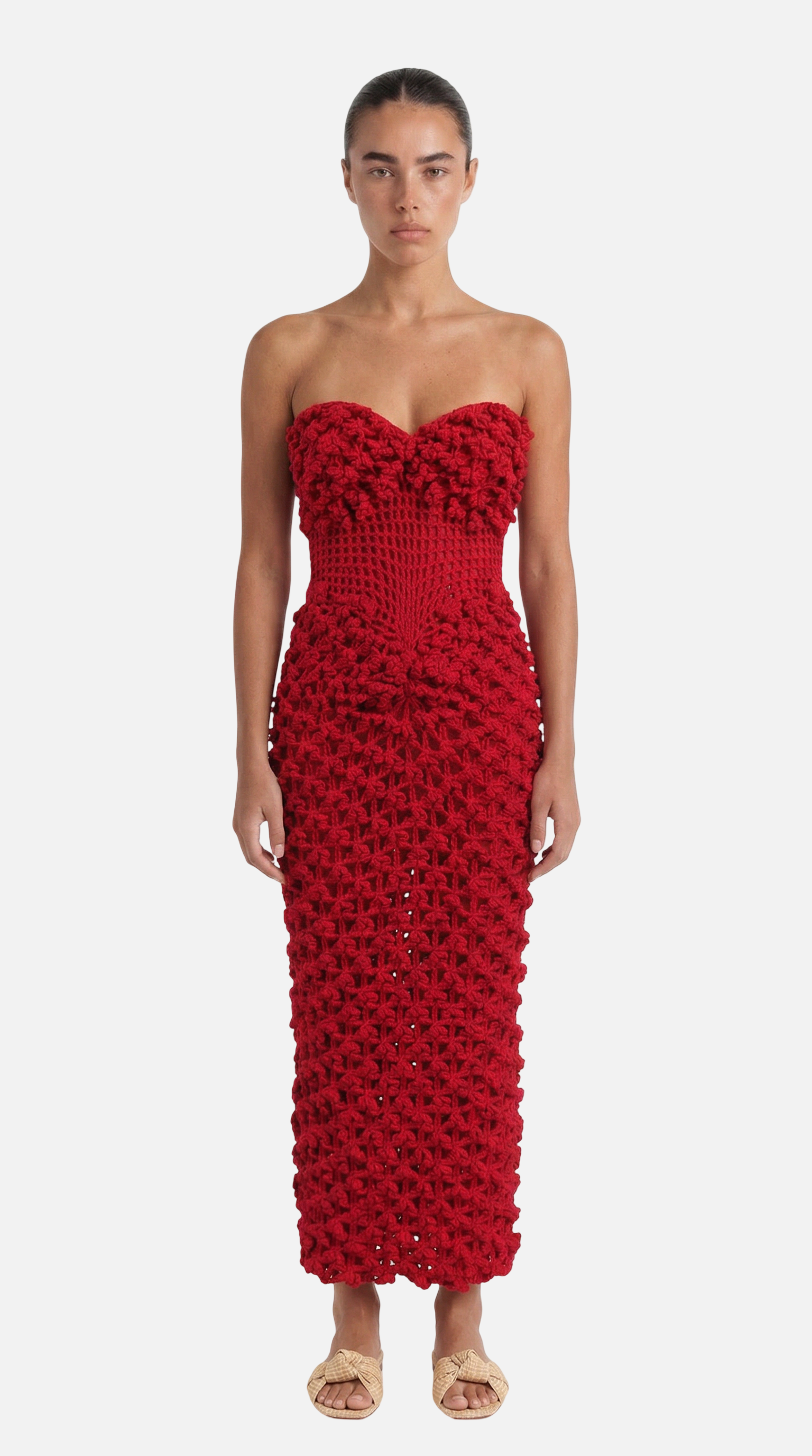 Malize Crochet Strapless Dress XS