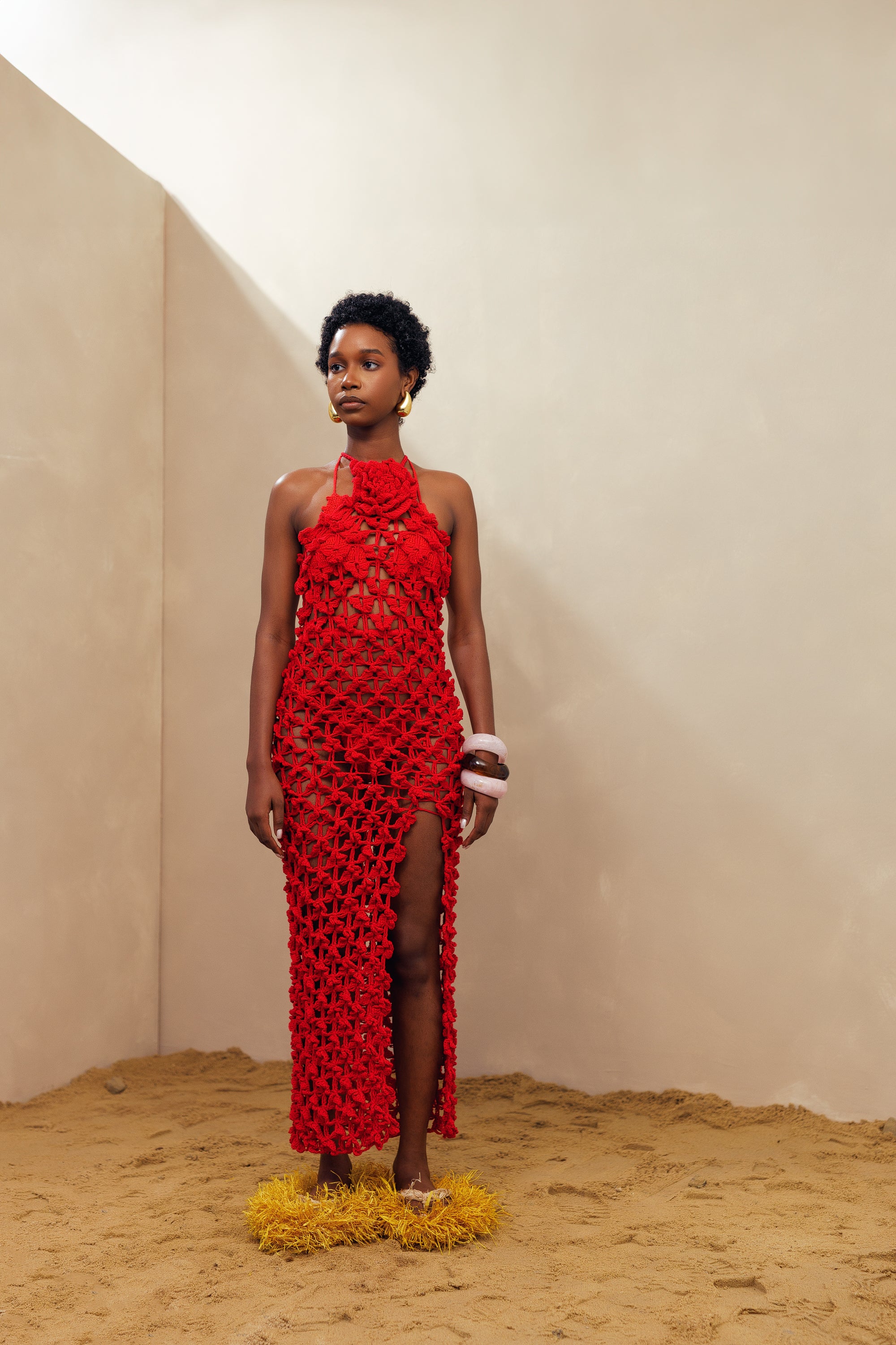 Rosetta Crochet Dress Red Xs Rosetta Crochet Dress Red Xs