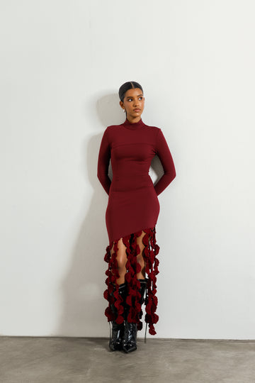 Alara Dress Burgundy