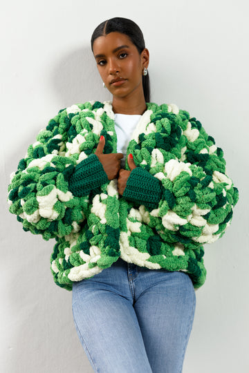 Moni Green Chunky Cardigan