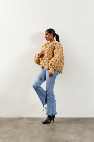 Moni Nude Chunky Cardigan